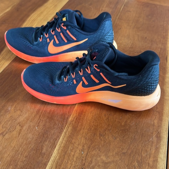 Nike Lunarglide 8, Black with orange, Men’s Size 8 - Picture 2 of 10